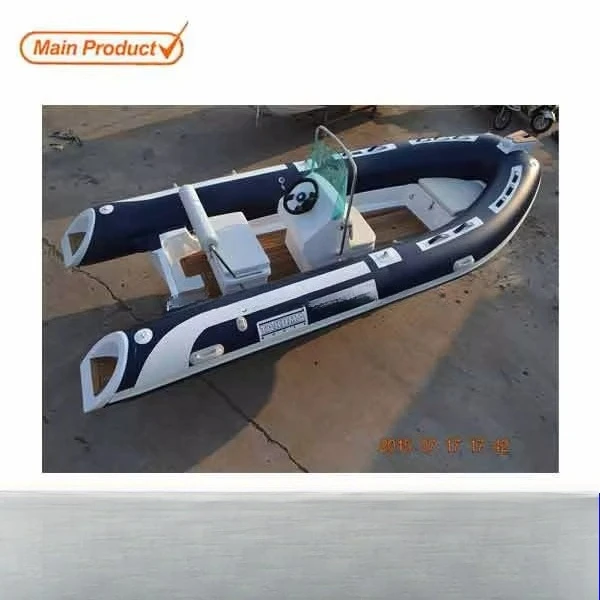 CE China Hypalon Seat Rib470 Boat Fiberglass Fishing Boat for Sale