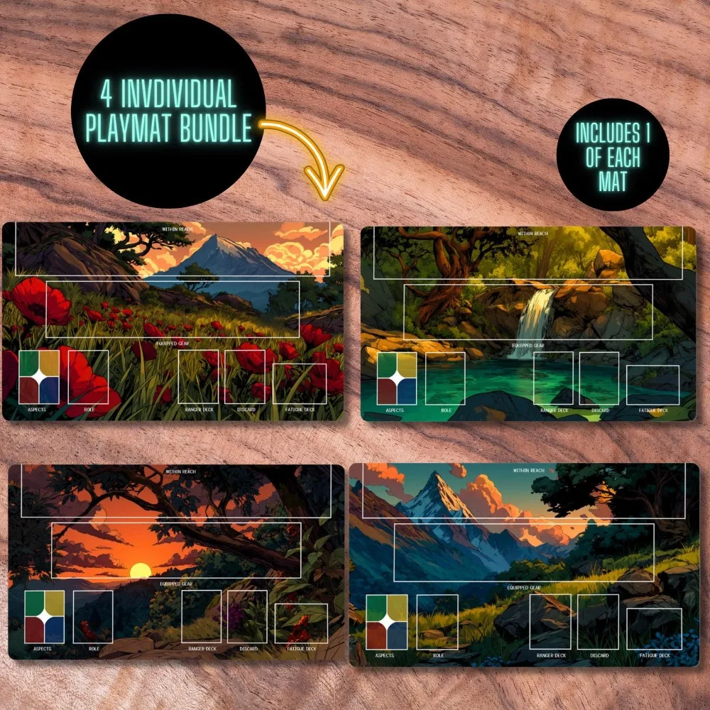 Earthborne Rangers Game Mat Bundle, Board Game Playmat Upgrade Desk Accessories Alfombrillas Para Escritorio Tapis De Souris