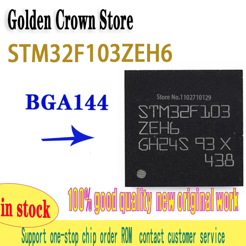1pcs/lot STM32F103ZEH6 STM32F103 Chips BGA IC, BGA144,