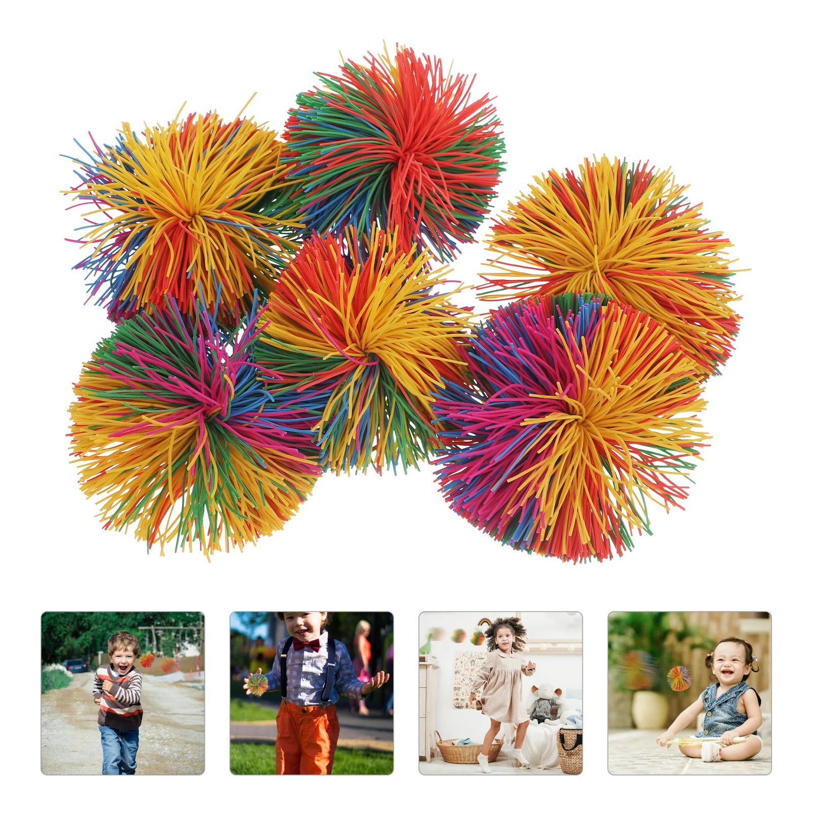 6 قطع من السيليكون الملون الناعم القابل للتمدد لتخفيف التوتر الحسي متعددة الأغراض