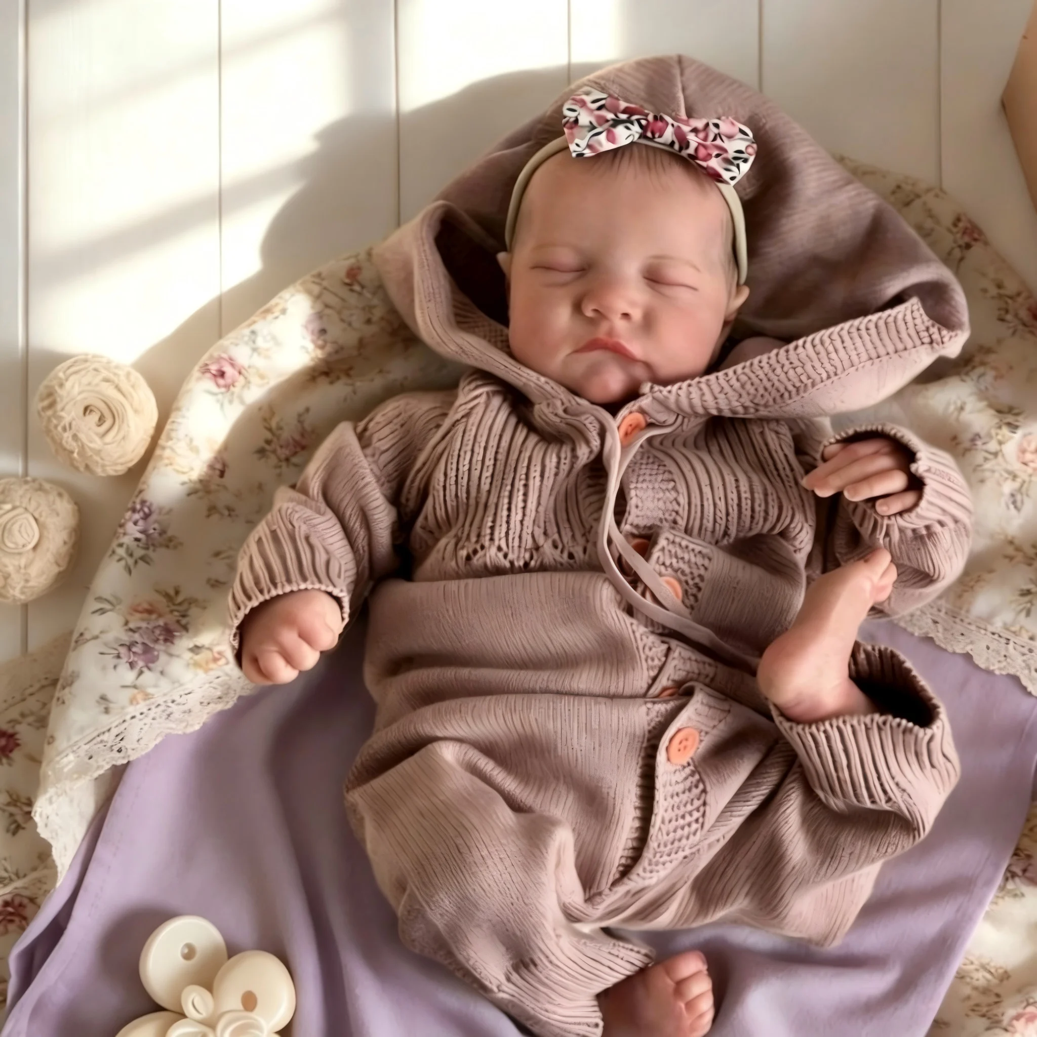 BZDOLL 42cm Lifelike Reborn Baby Cloth Vinyl Body Dolls 16.54 Inch Birthday Gift Early Learning Toy