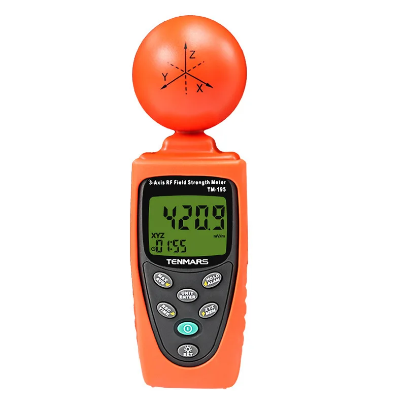 TENMARS TM-195 3-Axis RF Field Strength Meter High-frequency Electromagnetic Radiation Detector