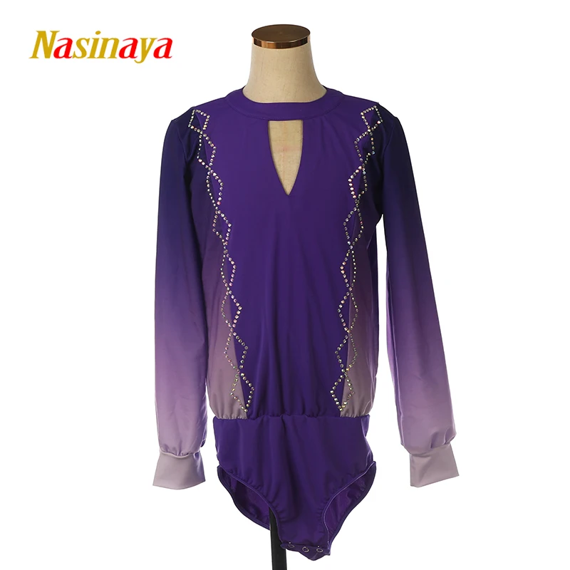 

Figure Skating Rhythmic Gymnastics men jumpsuit leotard Tights With Custom Black Dance Costume