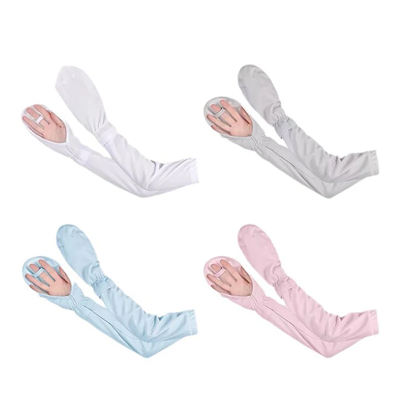 Manchons de bras de protection contre les rayons UV du soleil pour hommes et femmes, couvre-bras frais pour la glace, chauffe-bras pour le cyclisme, la pêche, la course à pied, la conduite, le sport d'escalade, 1 paire