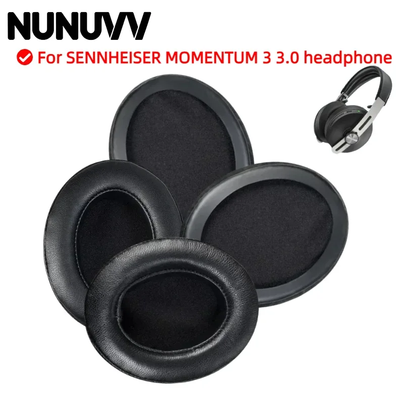 NUNUVV Replacement Earpads For SENNHEISER MOMENTUM 3 3.0 Headphones Softer Protein Leather Earpads High Quality Earpads ，