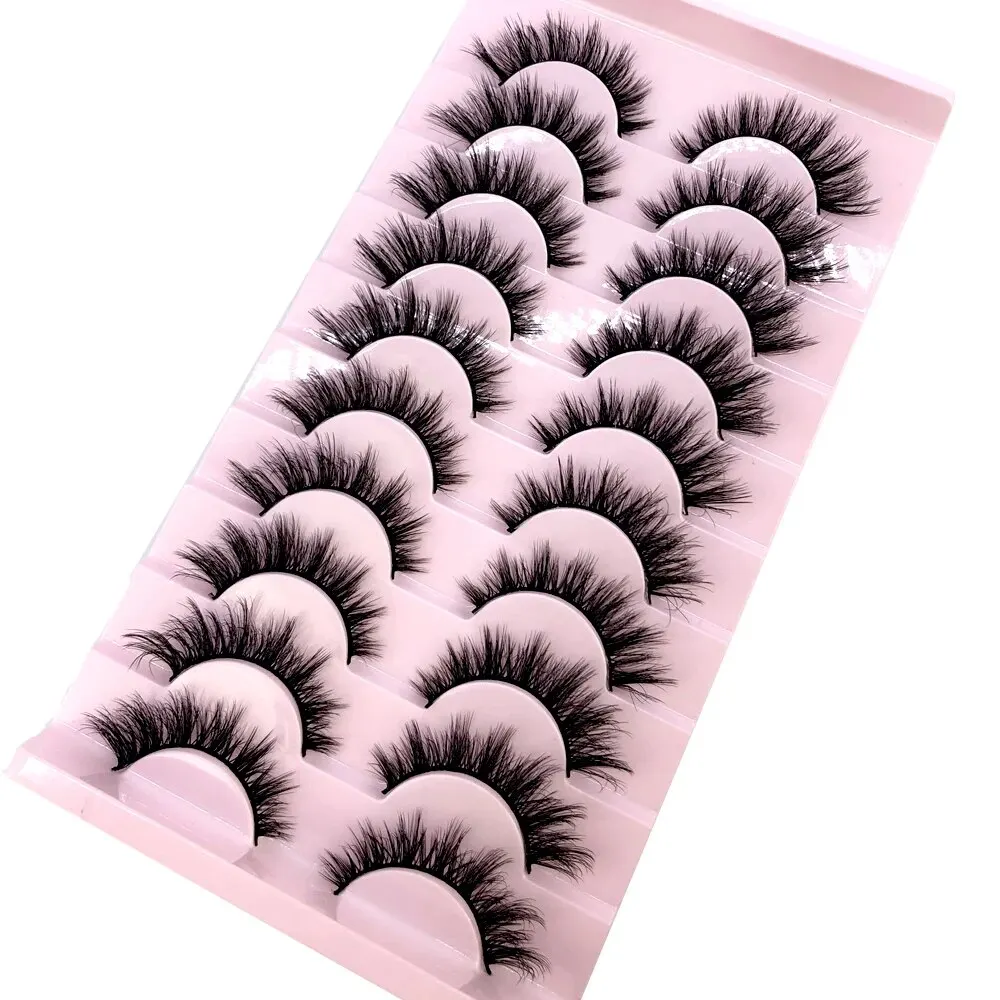 HBZGTLAD 10 Pairs Natural False Eyelashes Thick Make Ups 3D Mink Lashes Soft Eyelash Extension Fake Eyelash Long Mink Eyelashes