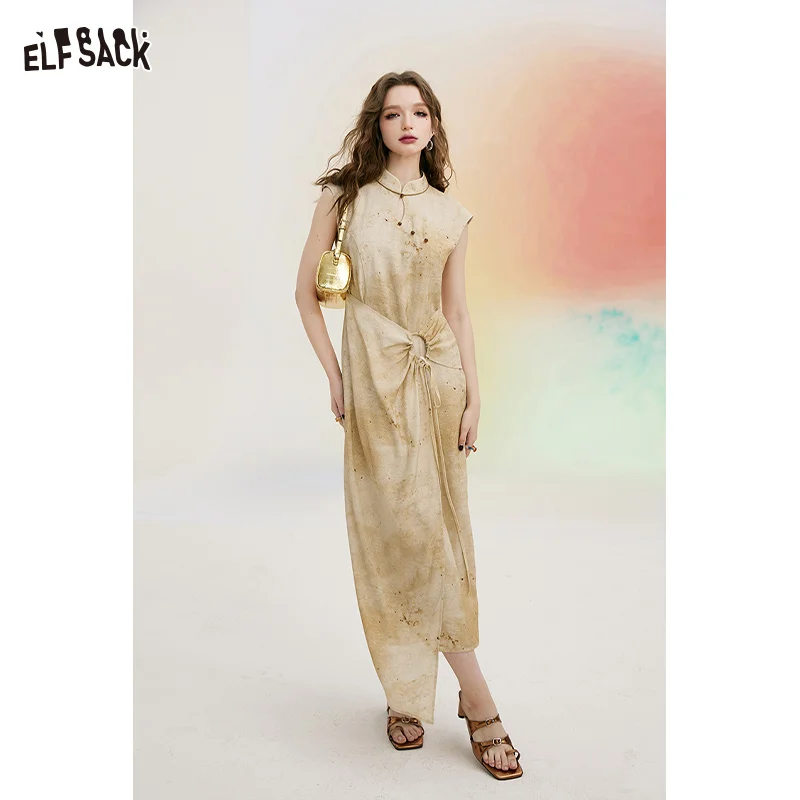 

ELFSACK New Chinese style improved cheongsam, Chinese style dress for women, new for spring/summer 2024