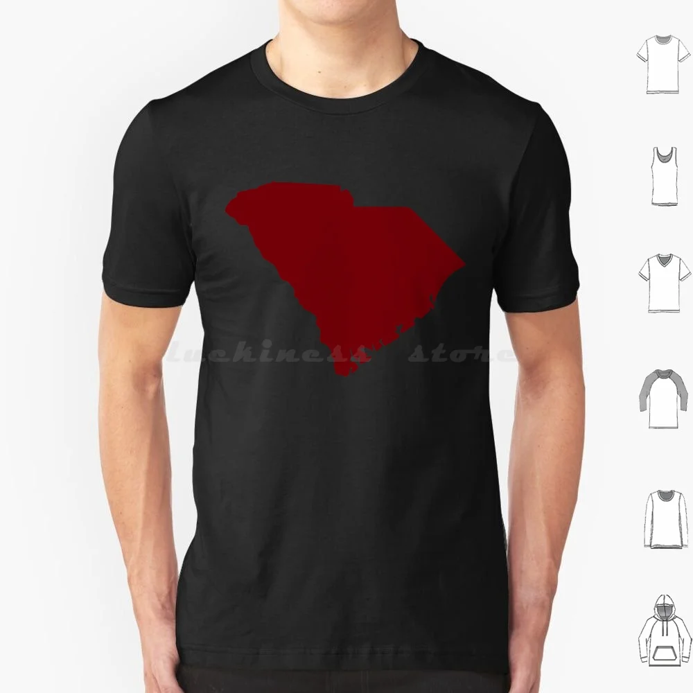 

Red Sc South Carolina State Map T Shirt 6xl Cotton Cool Tee University Sc South Carolina Carolina State Map Stacker