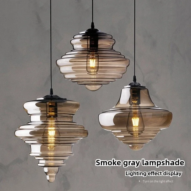 

Industrial Vintage Glass Pendant Lamp Creative Pendant Lamp Bar Dining Room Lamp Art Lighting Bedroom Bedside Light