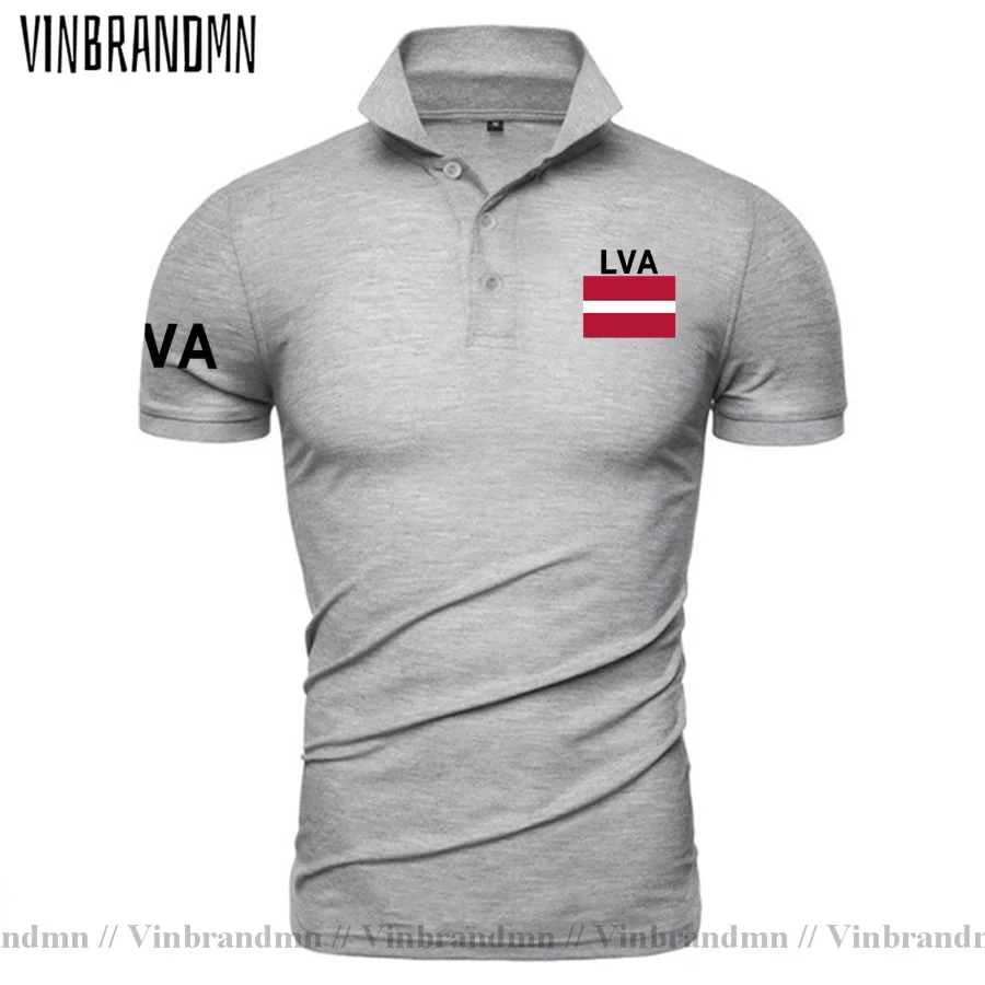 Latvia Latvija Polo shirts Men Classic Brands Clothing Country Flag Design 100% Cotton Shirts Nation Team New Casual Latvian LVA