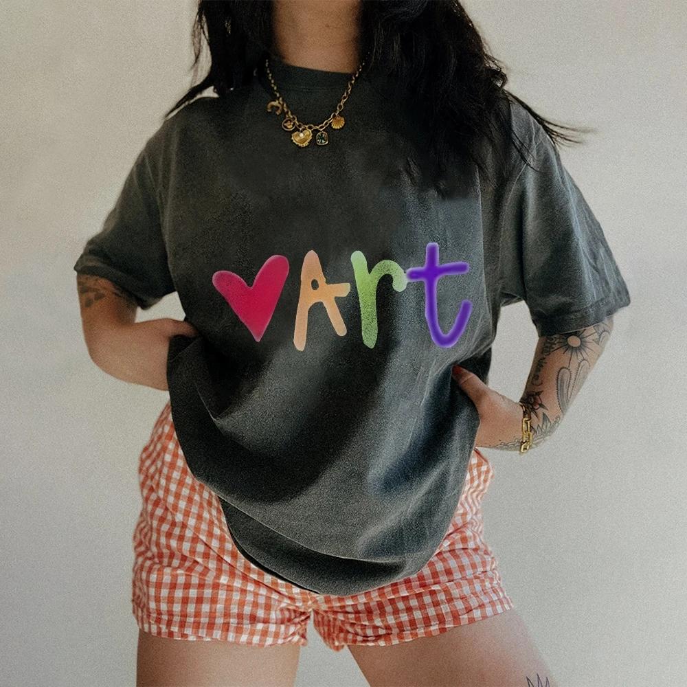 

Ladies Vintage Graphic T-shirt - Y2K 2000s Streetwear Cotton Tee with Art Print for Women Fashion 2024