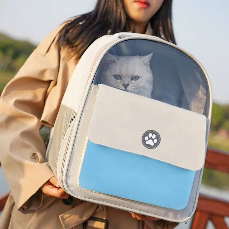 

Small Pet Carrier Soft Breathable Space Capsule Design Shoulder Backpack with Zipper Closure for Cats Dogs Portable