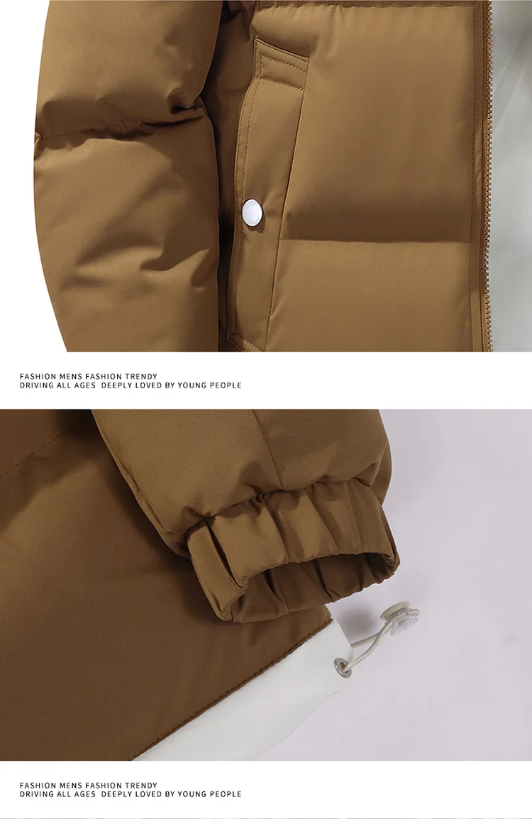 2026 winter casual down cotton jacket Men's short cotton coat trendy solid color thicken warm women's coat youth winter jacket