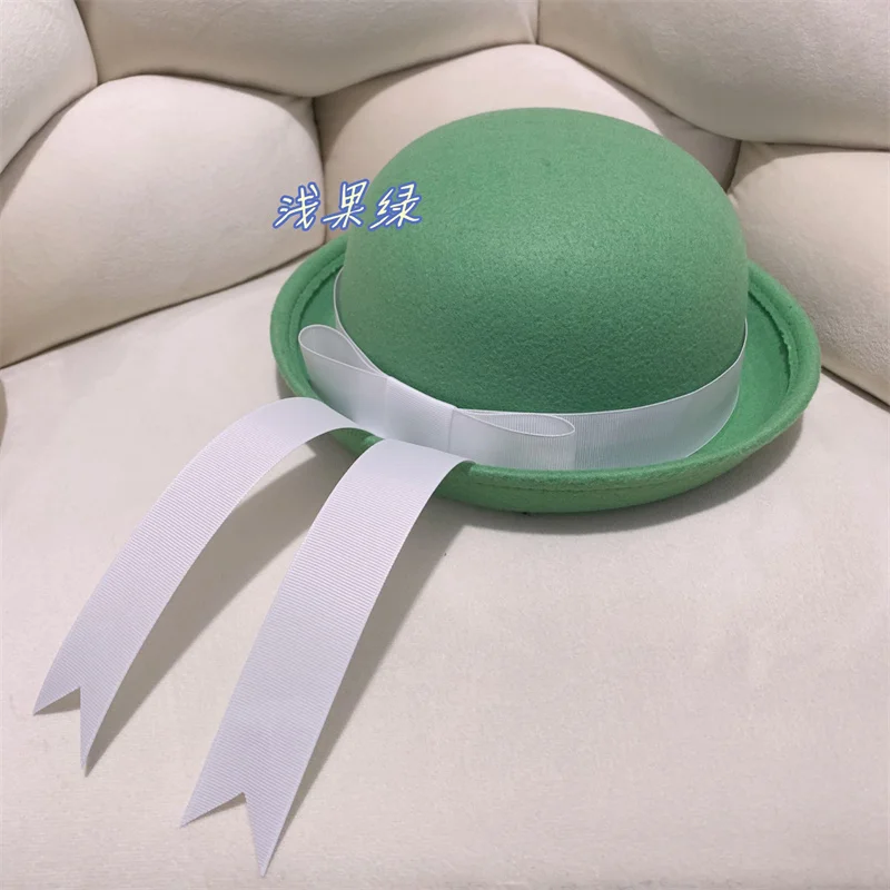 Handmade felt hat parent-child hat female Japanese JK uniform hat woolen college style bow knot ribbon kindergarten sailor hat