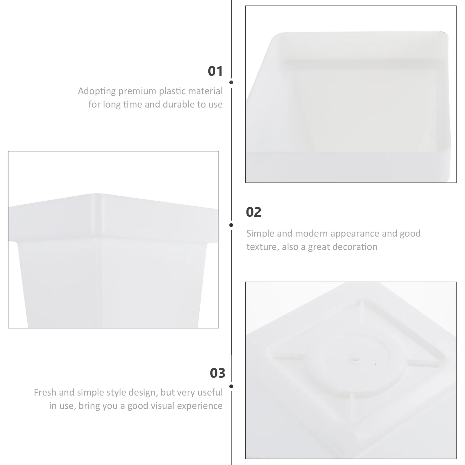 

2 шт. пластиковое ведро для цветов, простое ведро для декоративных растений для домашнего офиса, отеля, контейнер для цветочной композиции, садовые принадлежности