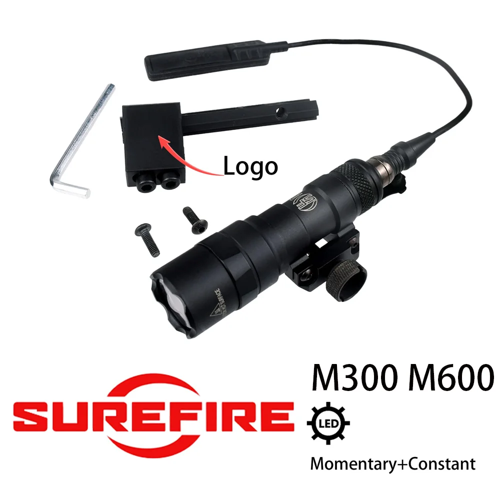 Tactical SF M600 M600C M300 M300C Flashlight LED Weapons Light Airsoft Rifle Pistol Scout Light Torch Hunting 20MM Rail view 2