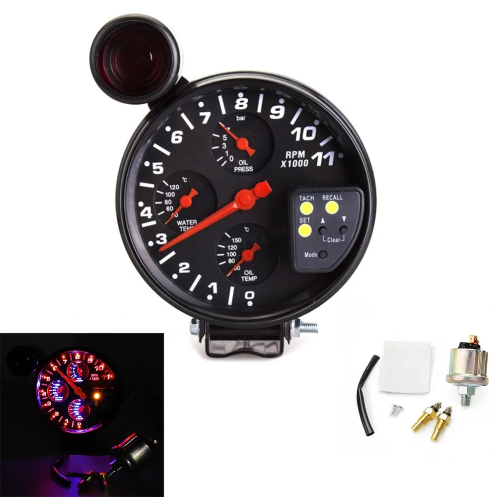Oil Pressure Gauge Car Tachometer For Racing Performance Car Health Management Gauge Water Temp 40 120 C Oil Temp 50 150 C