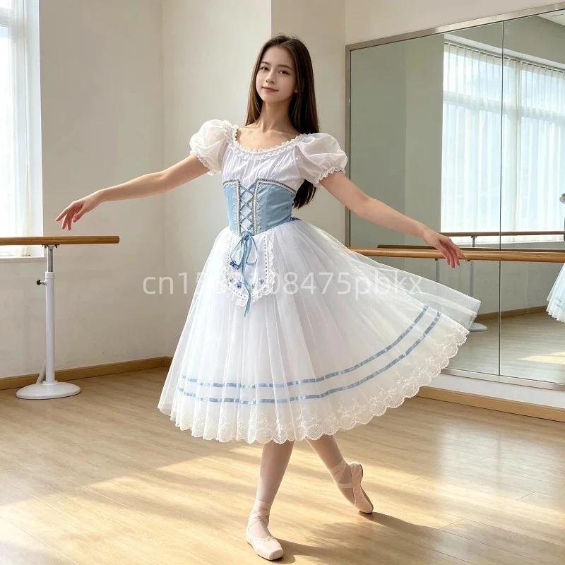 Professional Kids Girls Women Adults Ballet Dance Performance Wear Emerald Variations Long Green Velvet Romantic Tutu Dress