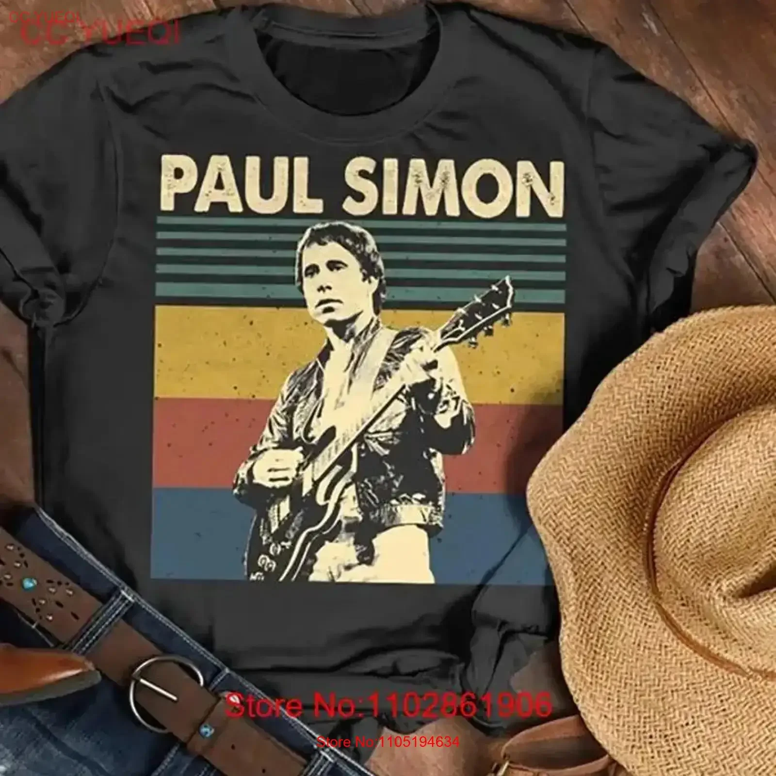 Paul Simon and Garfunkel band Men T shirt Black 50 vintage Washed fashion graphic Slightly homme designer clothes Unisex