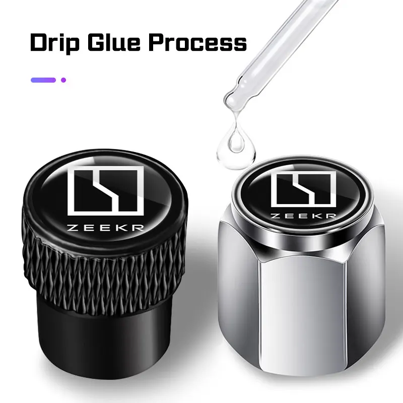 ل ZEEKR X 001 009 007 7X 2022 2023 2025 4 قطعة عجلة السيارة الإطارات صمام قبعات الإطارات الجذعية يغطي سبيكة Airdust مقاوم للماء اكسسوارات #5