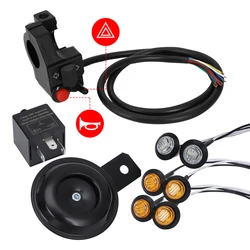 For Polaris Can Am Honda ATV UTV SXS Turn Signal Street Legal LED Light Kit Horn