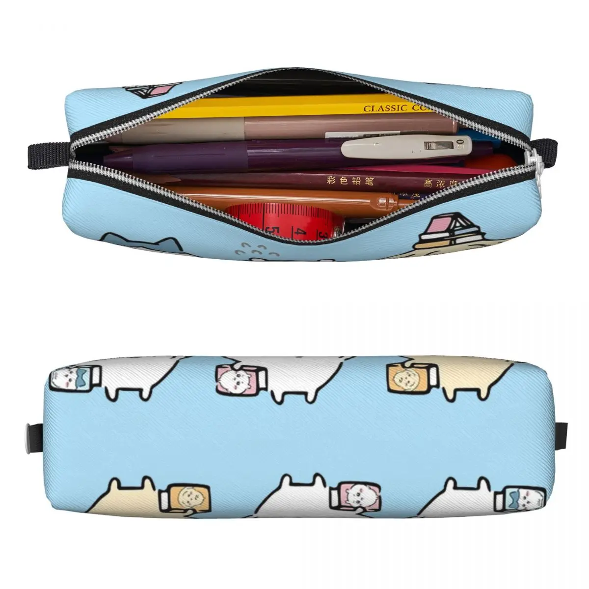 New Chiikawa And Friends Book Club Hachiware Usagi Pencil Cases Pencilcases Pen Holder for Student Large Storage Bag Stationery