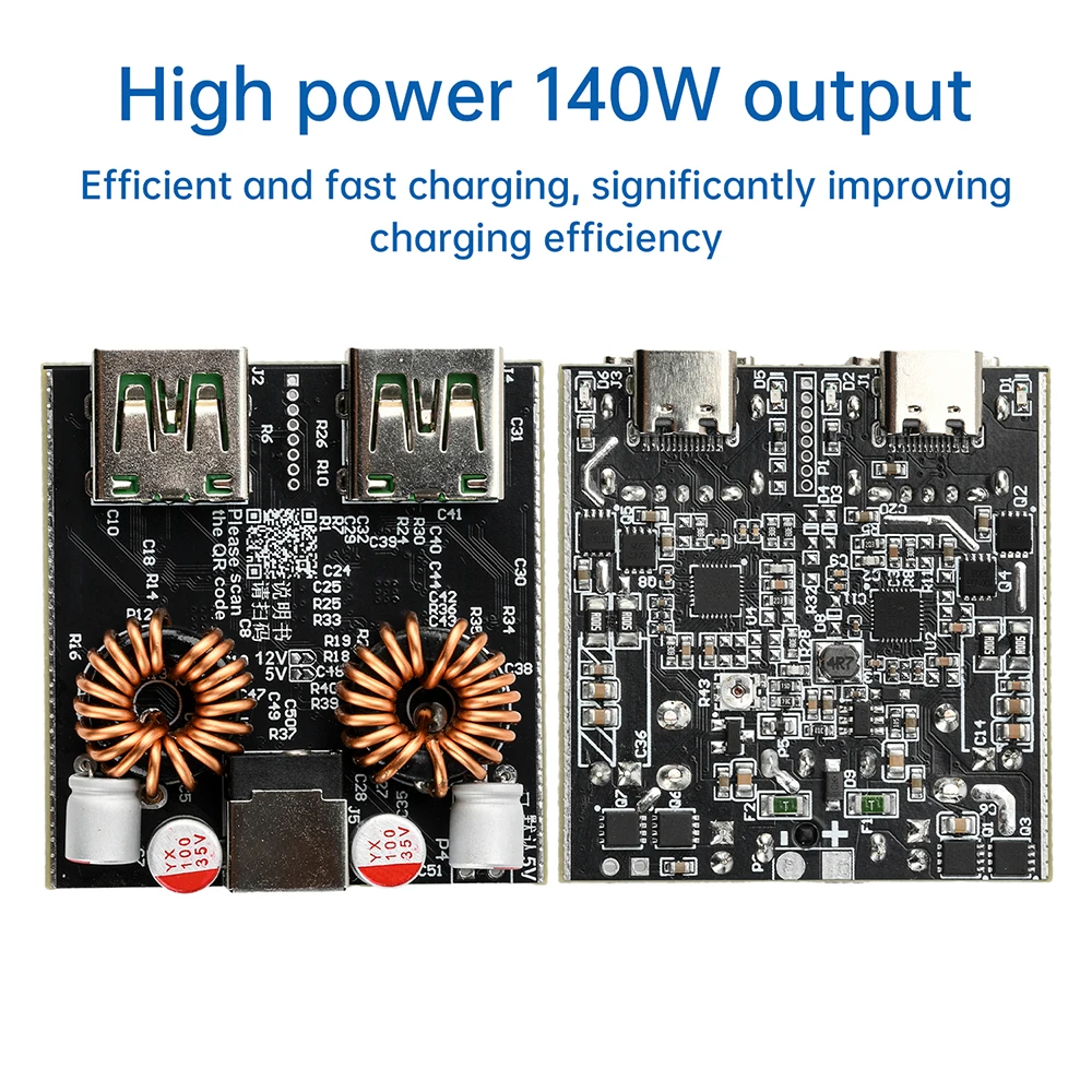 DC6-30V Charger All Protocol DIY Motherboard Fast Charging Module 140/100W Mobile Power Module Support PD QC AFC FCP VOOC