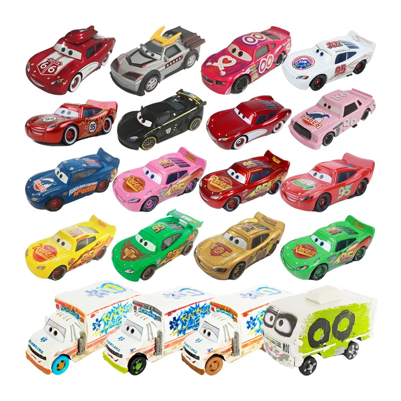 Cars 3 2 Lightning Mcqueen Original Collectible Metal Mini Miniature Vehicle Small Model Toy Kids Children Boy Gift