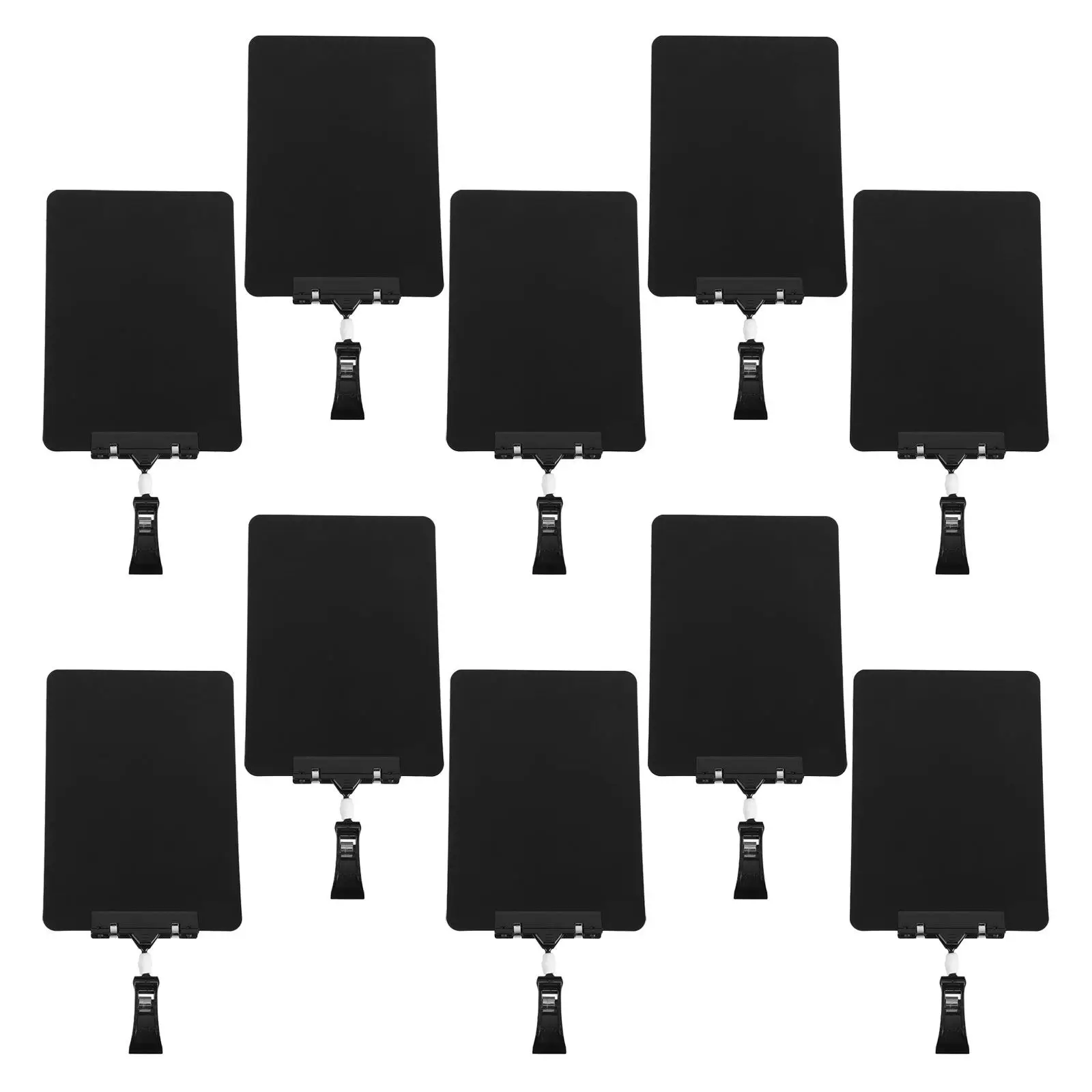 

10 комплектов пластиковых держателей-клипс для ценников и мини-досок, стираемых маркерами, для оптового использования в супермаркетах и на столах-буфетах