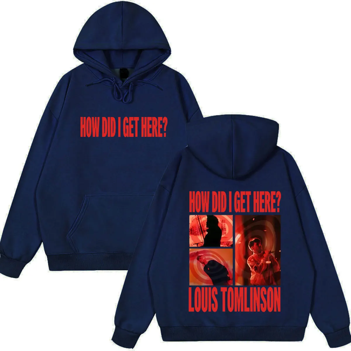 Louis Tomlinson How Did I Get Here Tour Print Hoodie Men Women Fashion Pullover Loose Casual Long Sleeves Gothic Punk Sweatshirt
