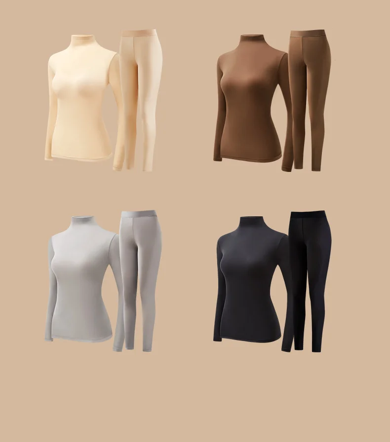 Women Autumn Winter Ultra-thin Close-fitting Base Layer Top Solid Color Elastic Long Sleeve Beauty Skin Clothes Warm Base Shirt