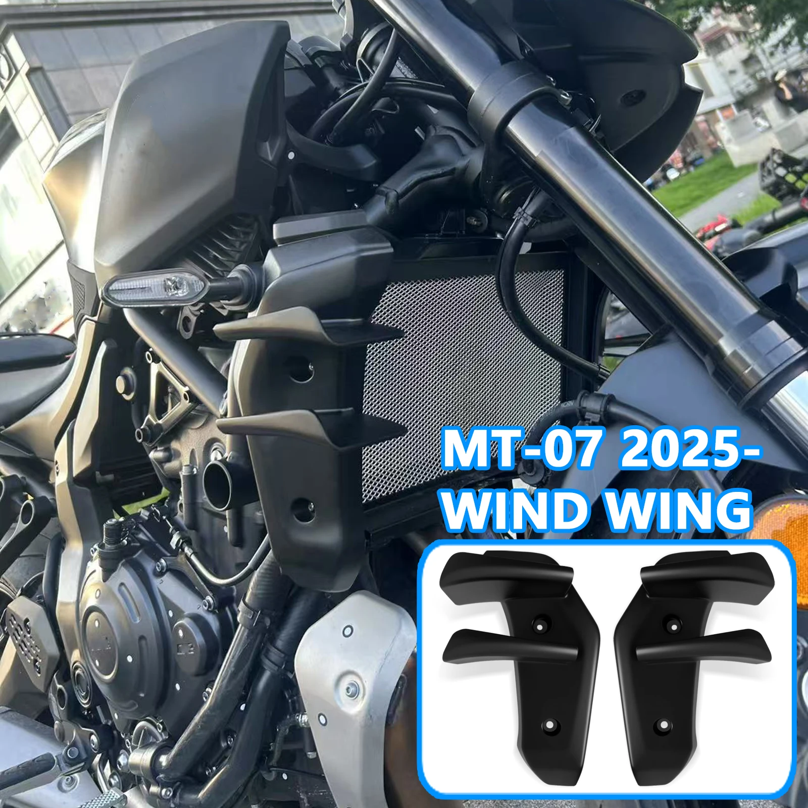 

Для MT07 MT-07 2025 новые аксессуары, боковое крыло, боковой спойлер, спойлер для мотоцикла, аэродинамическое крылышко, фиксированное крыло