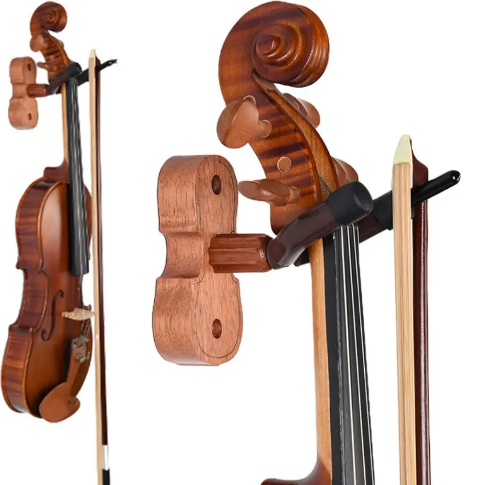 Soporte Violín de Pared Erhu – Madera con Gancho para Arco