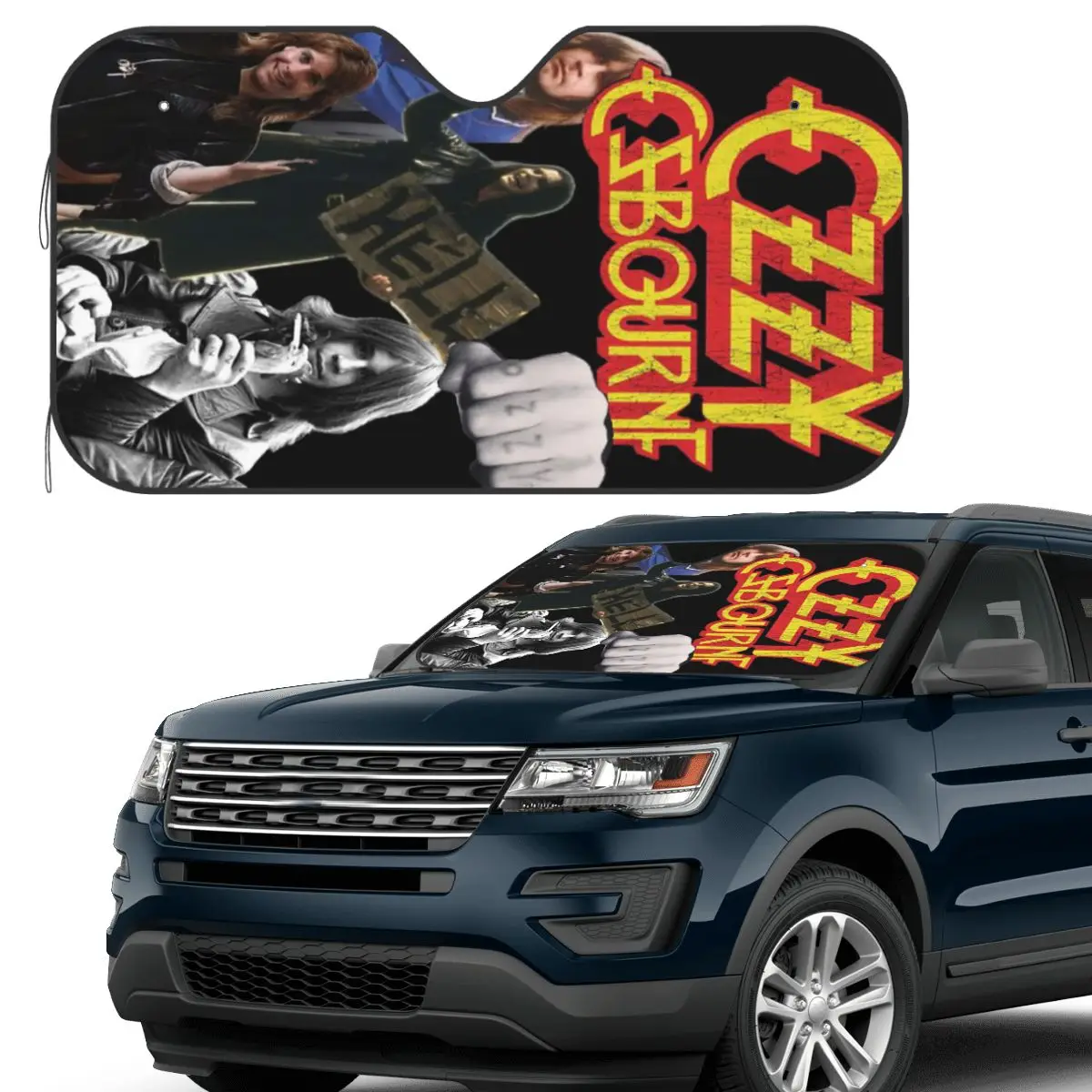 

Ozzy Osbourne Sunshade Windscreen Car Front Windshield Window Sun Visor Accessories Covers