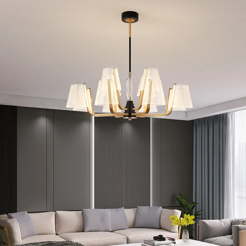 Decorative Ceiling Lighting Chandelier Hotel Living Room Wedding Decoration Large Acrylic Modern Light Emitting Diode Chandelier