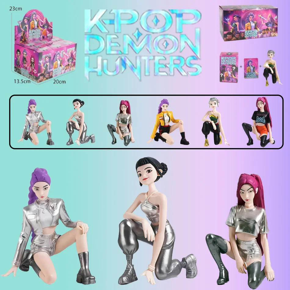 2025 Hot Anime KPop Devil Hunter Doll Vinyl Toy Rumi Mira Zoi Character Vinyl Mask Blind Box Ornament Toy Birthday Gift