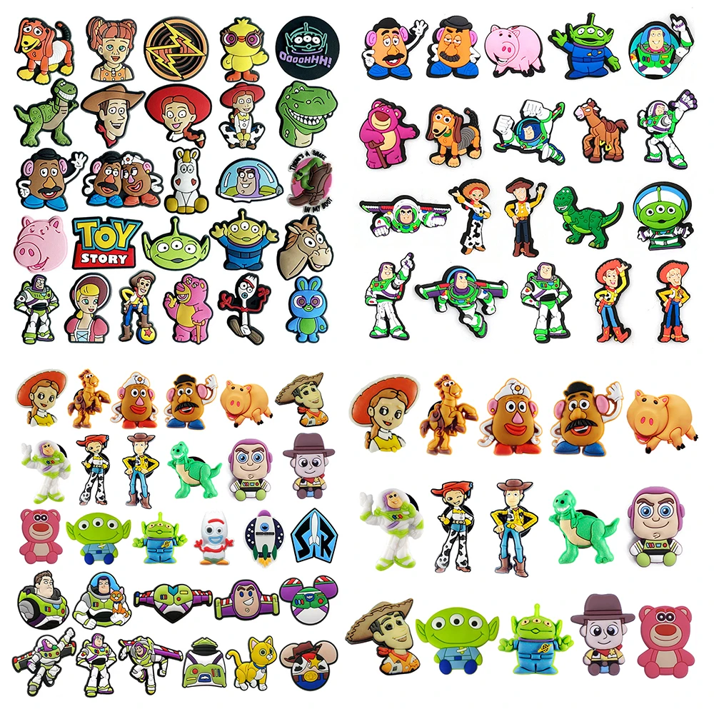 

15-29pcs Hot Toys Disney Toy Story Shoe Charms Cartoon Bath Lightyear Clogs Sandal Garden Shoe Decoration Accessories Buckle