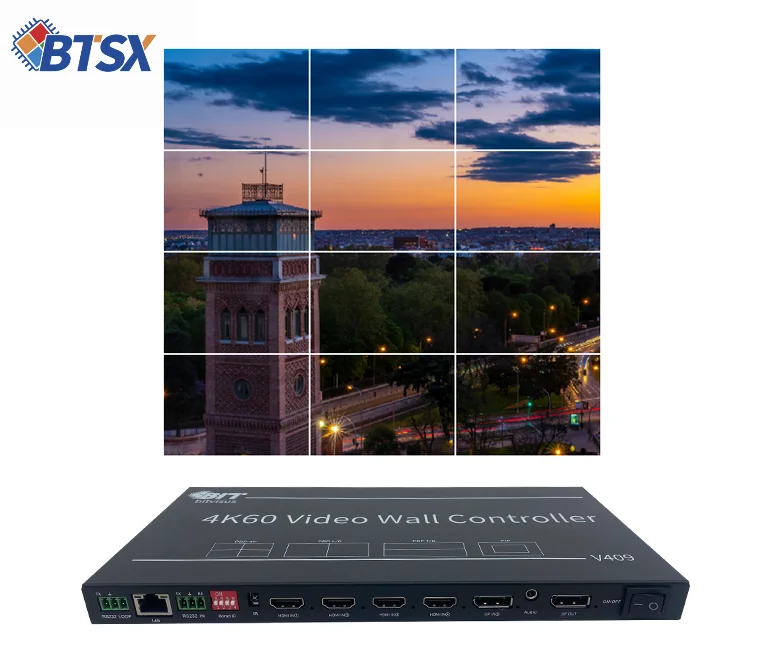 Shenzhen Factory 4K HDMI 3X3 Video Wall Controller 2X2 Processor Professional Audio Video & Lighting Multi Monitor From China