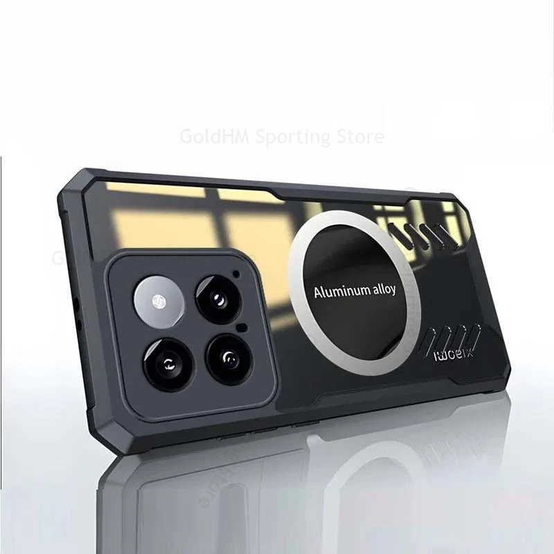 

For Xiaomi Poco F7 Ultra Heat Dissipation Armor Transparent Case For POCO X7 Pro Magnetic Hard Cooling Cover Poco F7 X6 F6Pro X7