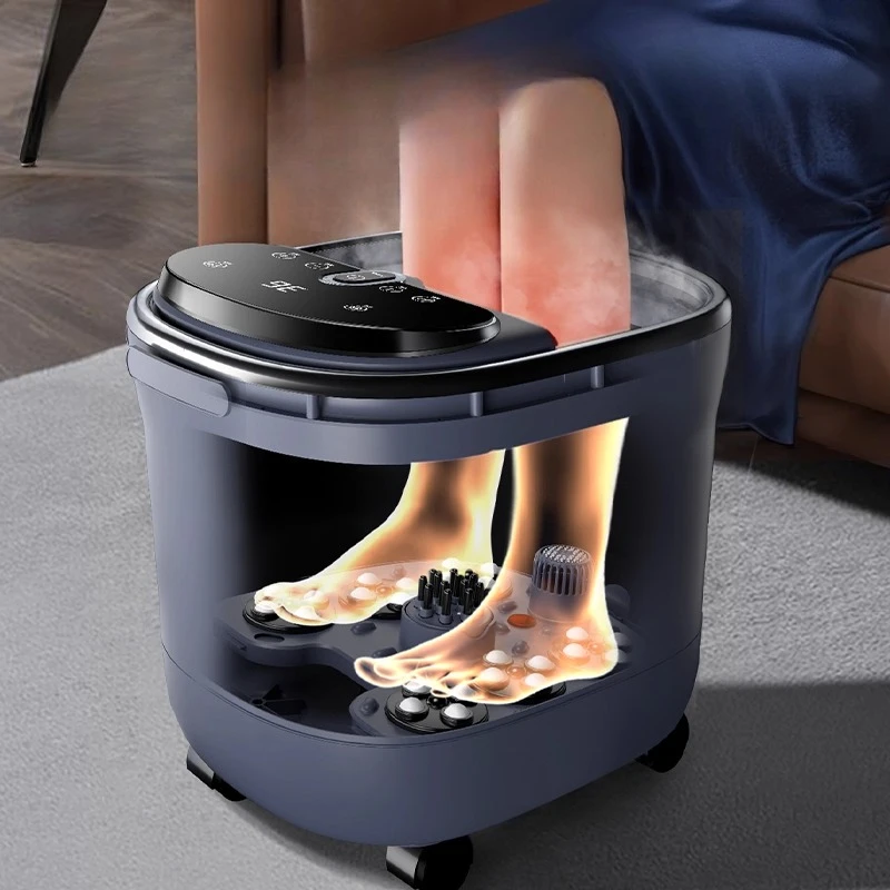 

Ванна для ног, электрическая автоматическая спа-салон для ног с массажем, машина для глубокой ванны для ног для домашнего использования, электрическая грелка для ног с постоянной температурой