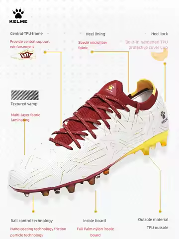 KELME Adult football boots Men's Disease Electric 3.0 Short Spikes Soccer shoes Children's MG Professional Match Training Shoes