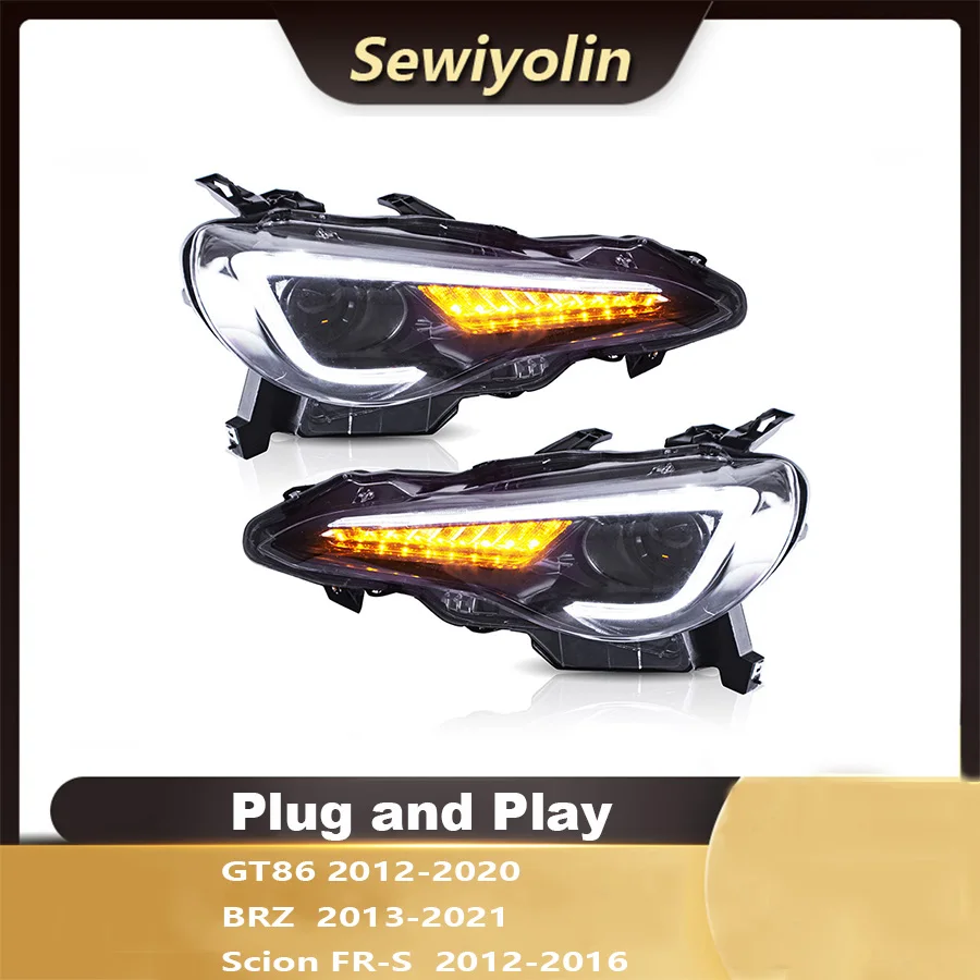 

For Toyota GT86 BRZ 2013-2015 Car LED Headlight Auto Head lamp Reverse Brake Fog Front lights DRL Plug and Play IP67 2pcs/Set