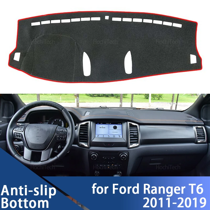 

Для Ford Ranger T6 2011 2012 2013 2014 2015 2016 2017 2018 2019 противоскользящий коврик для приборной панели, солнцезащитный козырек, аксессуары для приборной панели