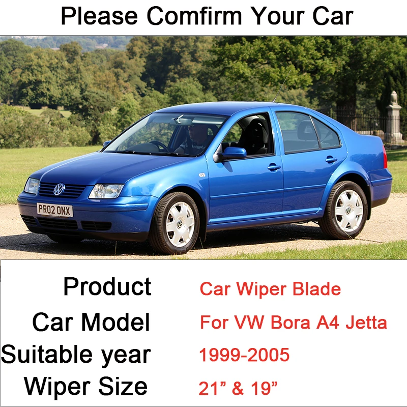 For VW Volkswagen Bora A4 Jetta 1999~2002 2003 2004 2005 Front Wiper Blades Brushes Window Windshield Windscreen Car Accessories