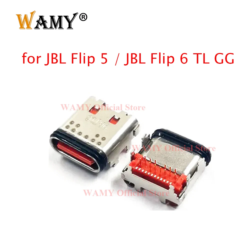 WAMY USB Charging Dock Charge Socket Port Jack Connector Type-C for JBL Flip 5 / JBL Flip 6 TL GG Bluetooth Speaker