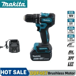 Makita DDF487 Cacciavite elettrico a batteria Motore brushless Multifunzionale 18V Ricarica Trapano Utensile elettrico