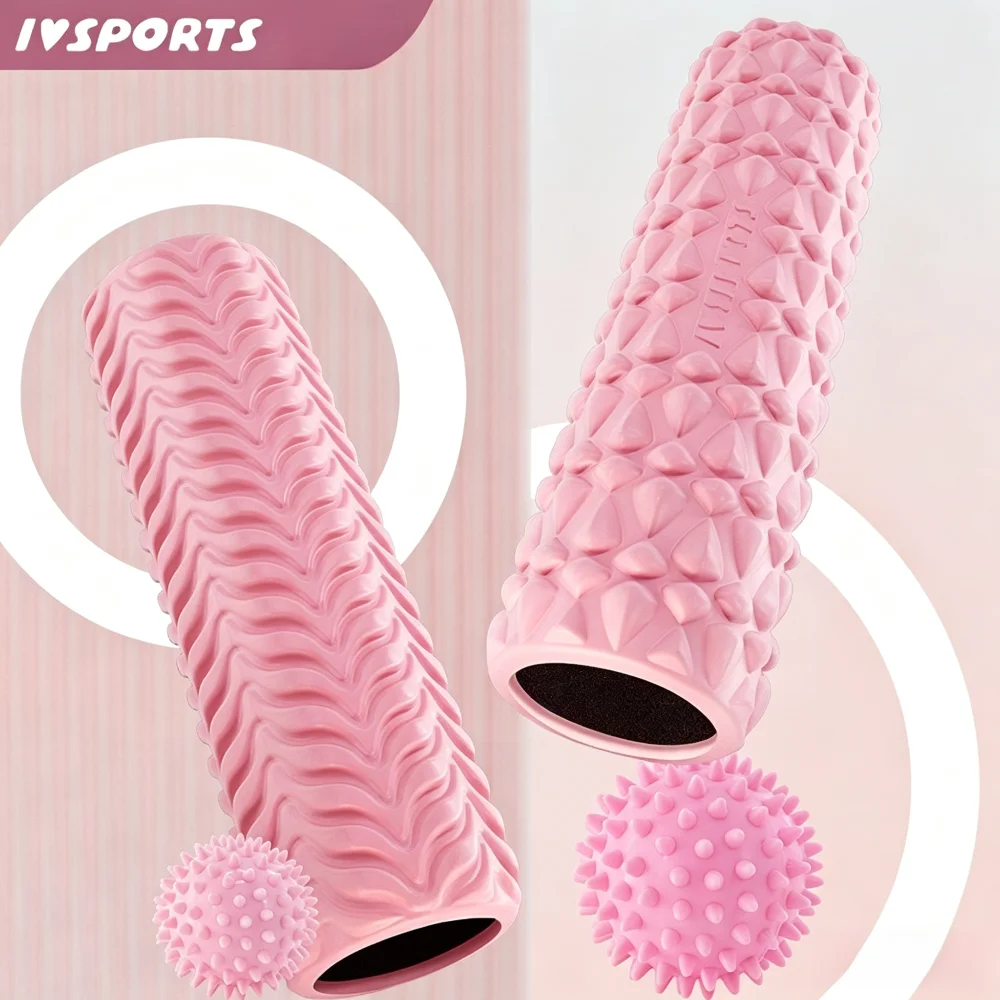45x13cm Spiky Foam Roller Deep Tissue Muscle Massage Roller Trigger Point Fascia Release Yoga Column Fitness Gym Recovery Tools