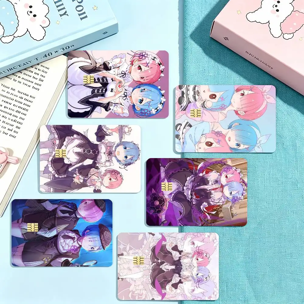 Starting Life in Another World Ram Rem Credit Card HD Stickers Small Chip Waterproof Sticker Game Card Decal Gift