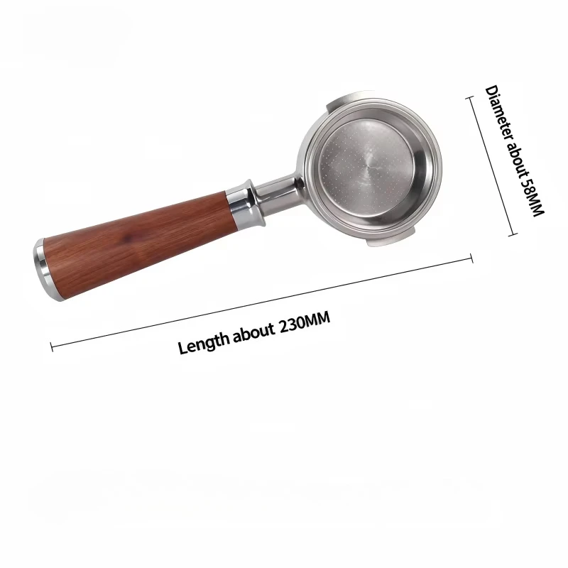 

Espresso Coffee Tools Stain Stainless Bottomless Coffee Portafilter Supplies Wooden Portafilter Barista Tools