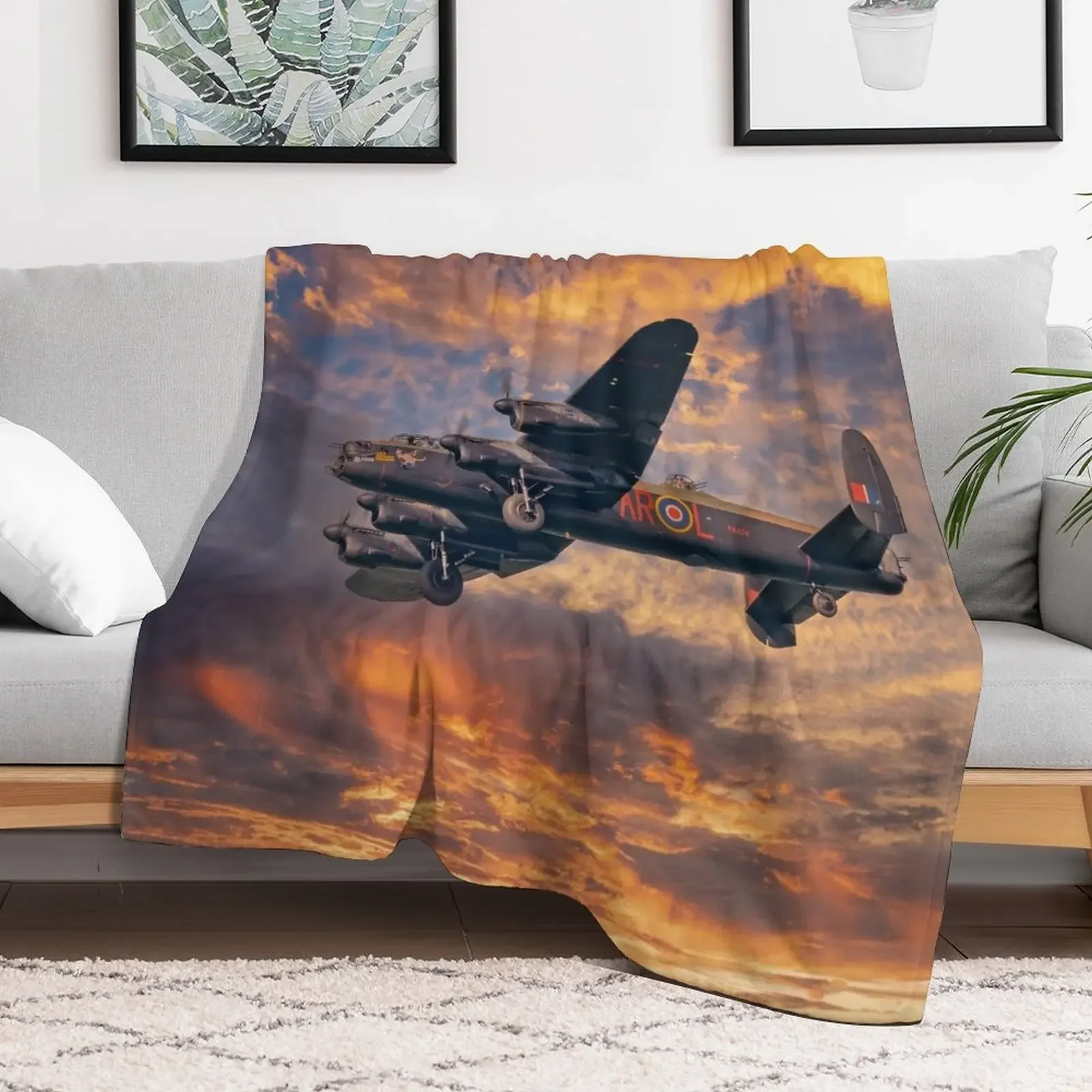 Lancaster Bomber Throw Blanket Luxury Designer Soft Beds Stuffeds Blankets